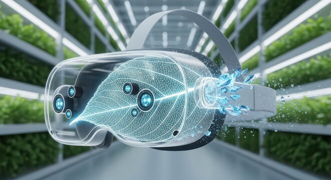 Virtual reality in agriculture technology.