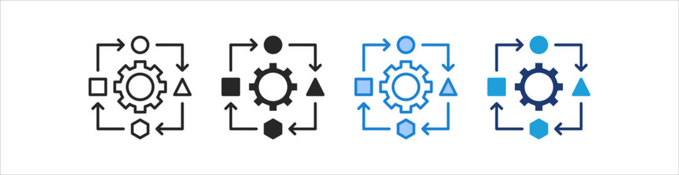 Adaptation Icon Set Multiple Style Vector Collection
