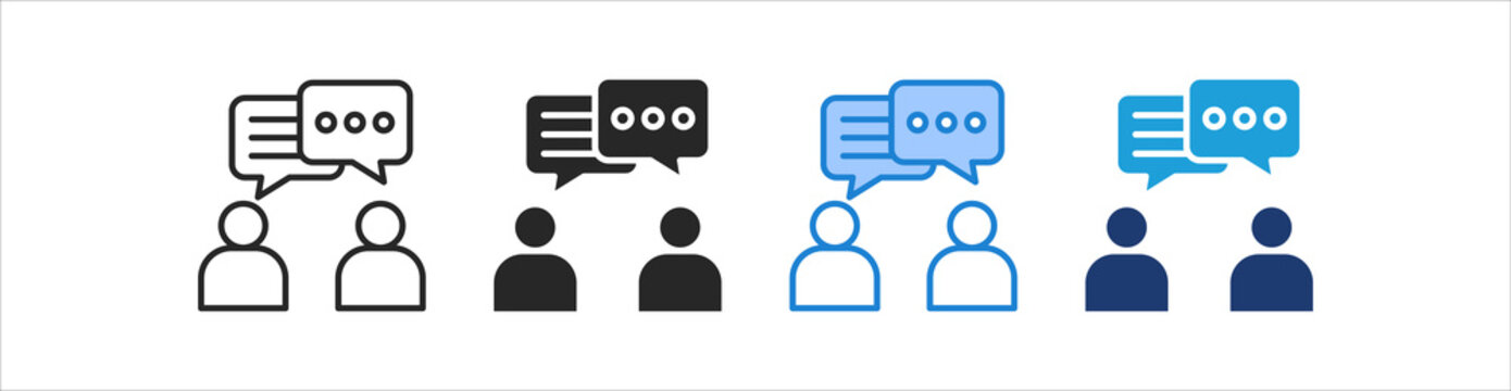 Communications Icon Set Multiple Style Vector Collection