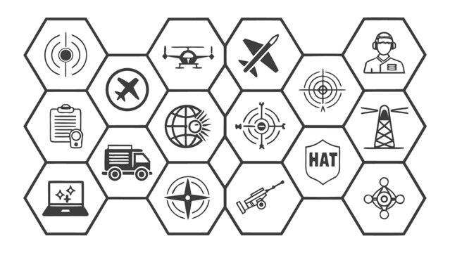 Military Operations Line Icons Set with Mission Deployment Patrol Reconnaissance Search Rescue and Strategic Command Vector Collection