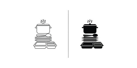 Two Minimalist Chess Rooks Line Art Illustration on White Background © Kalam