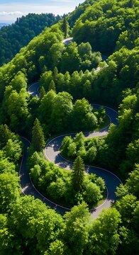 Dense lush green forest canopy from aerial perspective.