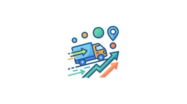 Truck Delivery Logistics Transportation Service.
