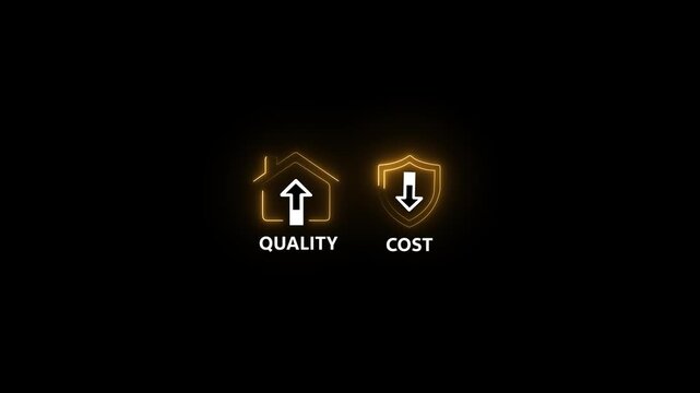 Balancing quality and cost a strategic approach to efficient solutions black background.