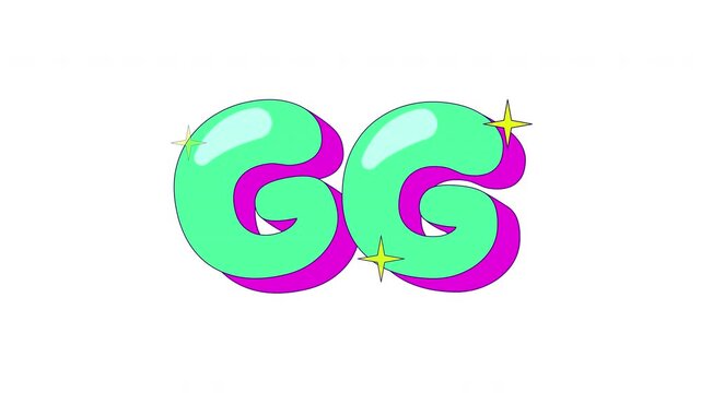 Good game phrase player reaction 2D animation. Match conclusion. Gamer acknowledgment. Respectful sportsmanship. Esports culture. Flat cartoon animated overlay. Streaming platform motion graphic