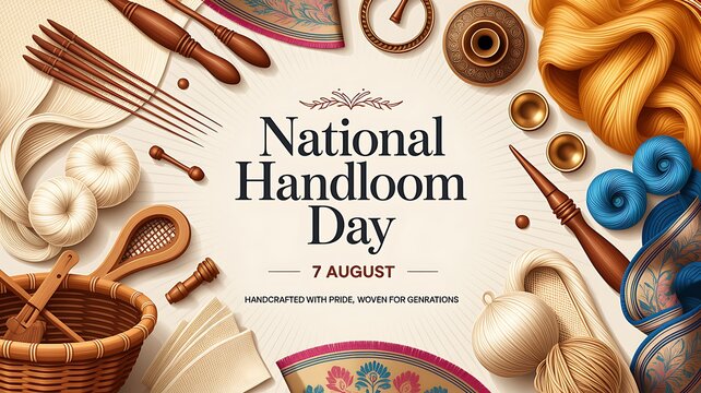 National handloom day celebration with traditional tools