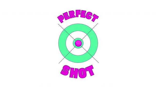 Perfect shot gaming reaction 2D animation. Precise aiming. Flawless accuracy. Sniper headshot. Competitive gameplay. Esports culture. Flat cartoon animated overlay. Streaming platform motion graphic