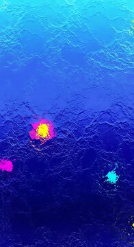 Vibrant jellyfish swimming in deep ocean waters.