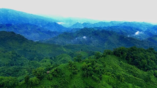 Bandarban Mountain Landscape, Bangladesh - Cinematic Drone Aerial 4K