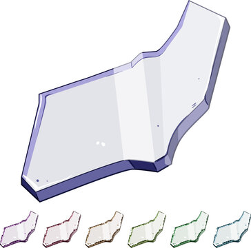edge glass broken shard cartoon. piece breakage, chard sliver, splint chip edge glass broken shard sign colorful illustration