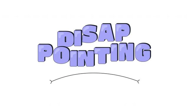 Disappointing internet reaction 2D animation. Hyped-up content that flops. Unimpressed mouth. Huge letdown and bummer. Underwhelming gamer. Gen z word animated overlay. Cartoon motion graphic