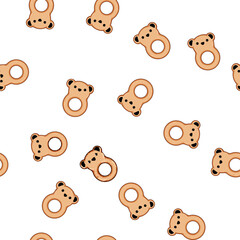 Fototapeta premium pattern bpa teething ring cartoon. free cooling, freezer safe, durable colorful bpa teething ring sign vector