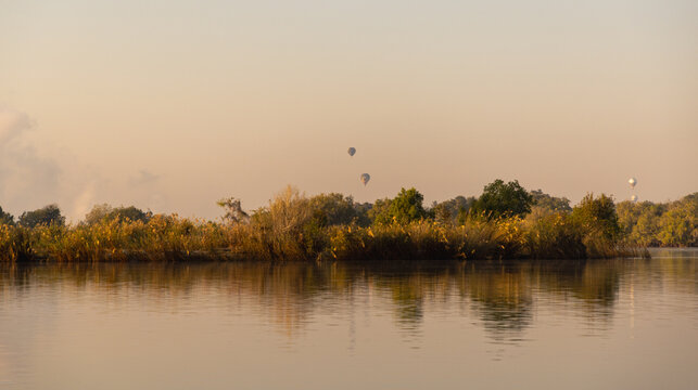 sunrise on the Zambezi River, Zambia, Africa