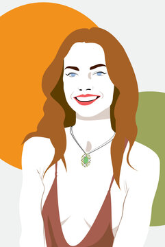 Popart portrait of a woman