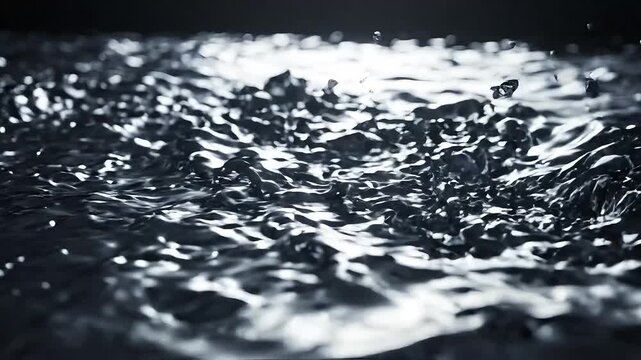 Dynamic water splash captured in a dark, abstract style.