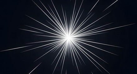 White starburst with radial speed lines bursting on a dark background for comic action scenes © wahris
