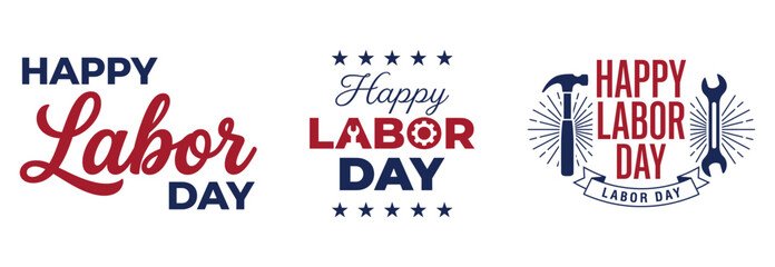 Happy labor day greetings and celebrations honoring workers' contributions © hafsa01