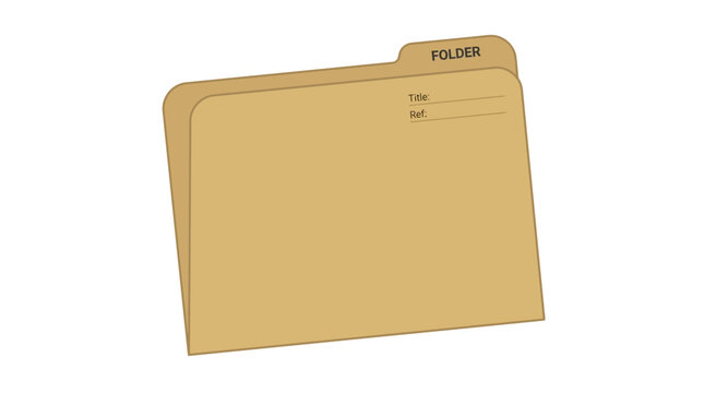 Yellow manila file folder, office supply, stationery, folder icon
