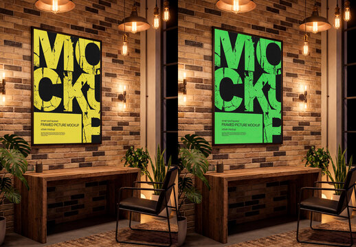 Industrial Office Poster Mockup