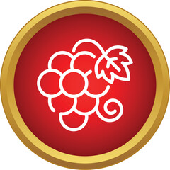 Obraz premium Grape fruit bunch icon representing viticulture and wine
