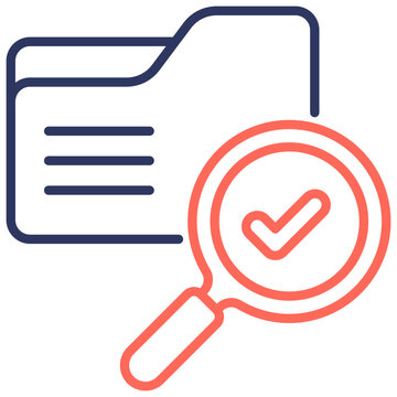 Due Diligence Examination simple and clear vector icon illustration to essential idea or function
