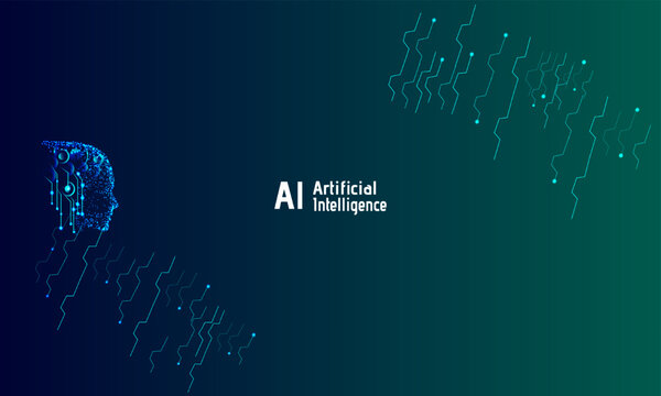 Ai background circuit, tech data, Artificial intekkigence hi tech