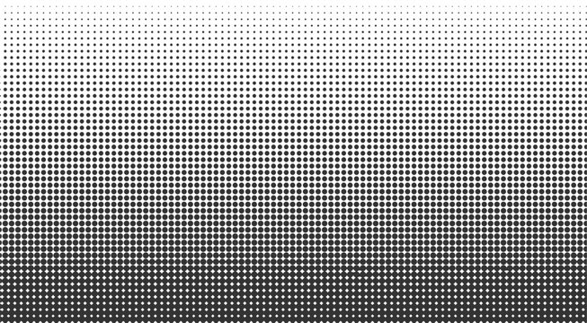 Halftone pattern with gradient of small black and white dots