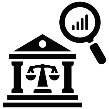 Antitrust Investigation Analysis simple and clear vector icon illustration to essential idea or function