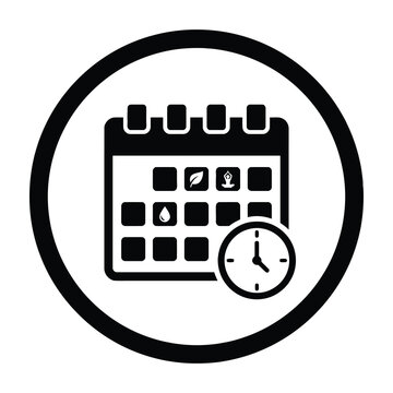 calendar clock icon schedule time management