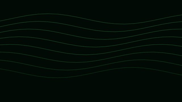 Minimalist abstract background with flowing cyan dashed lines on black