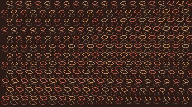 Abstract grid pattern featuring a series of repeating geometric white ellipses