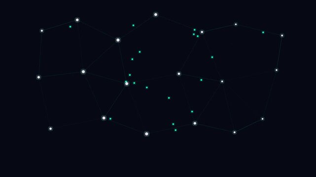 A minimalist celestial map displaying constellations against a black background