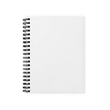 Blank spiral notebook with pages for writing and notes