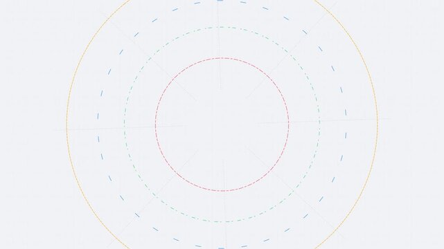 Abstract concentric circles forming a vibrant minimalist geometric pattern