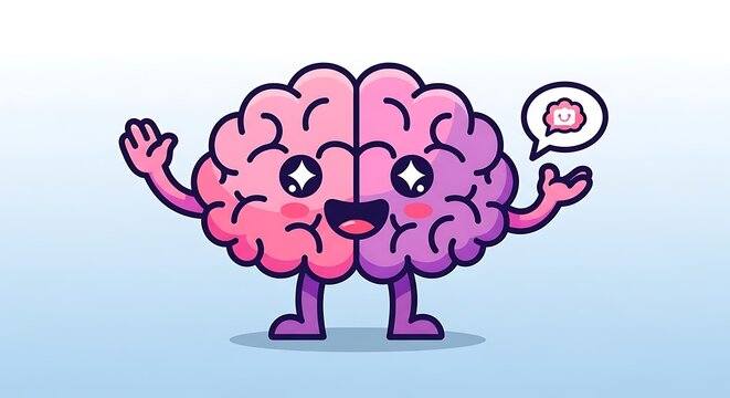 Brain Character Illustration.