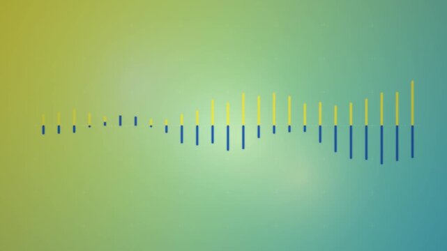 Bipolar Growth Bar Chart Animated Loop with Frosted Glass UI