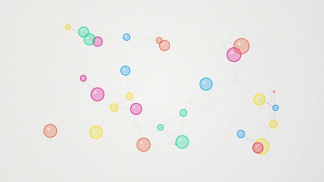 Animated Bubble Scatter Chart Tropical Financial Dashboard Loop