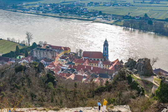 The Blue Tower of Duerunstein Abbey, Wachau Cultural Landscape, UNESCO World Heritage Site, Austria