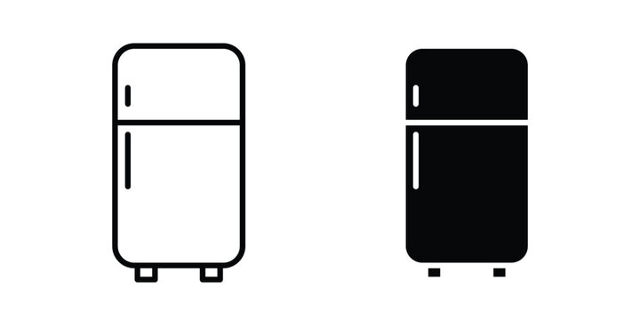 Fridge icon outline elements set