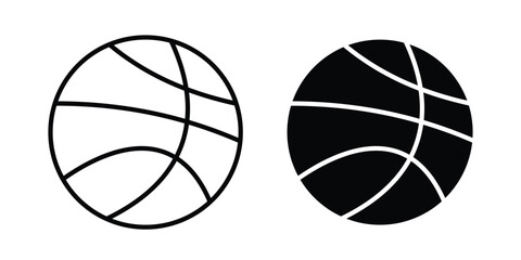 Basketball icon outline elements set © basit