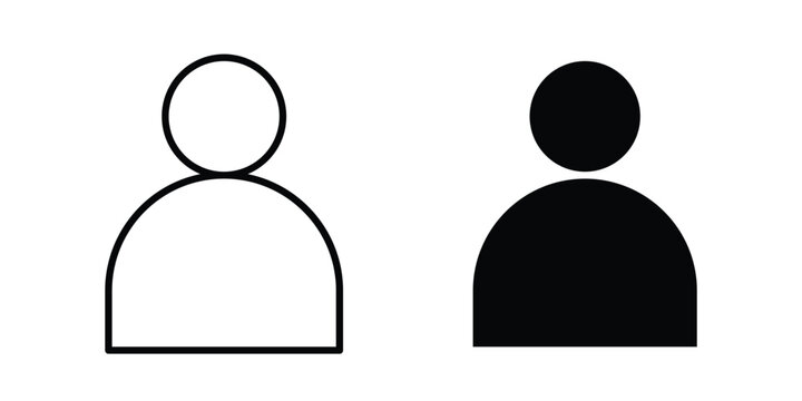 Individual icon outline elements set