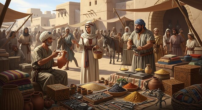 Ancient Market Trade.