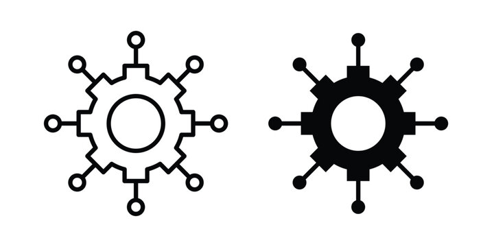 Frameworks icon outline elements set