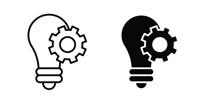 Implement icon outline elements set
