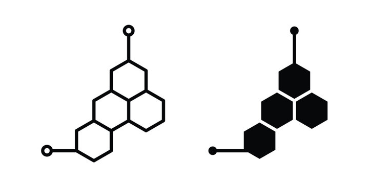 Hormones icon outline elements set
