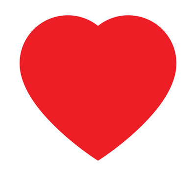 red heart shape symbol icon vector illustration isolated