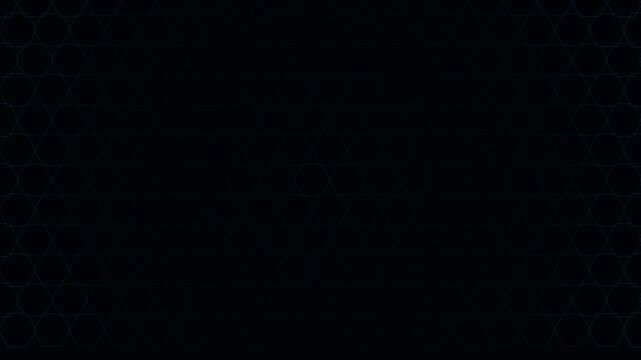 Minimalist geometric hexagon pattern formed by glowing cyan neon outlines
