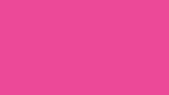 A vibrant pink organic blob shape centered against a solid black background