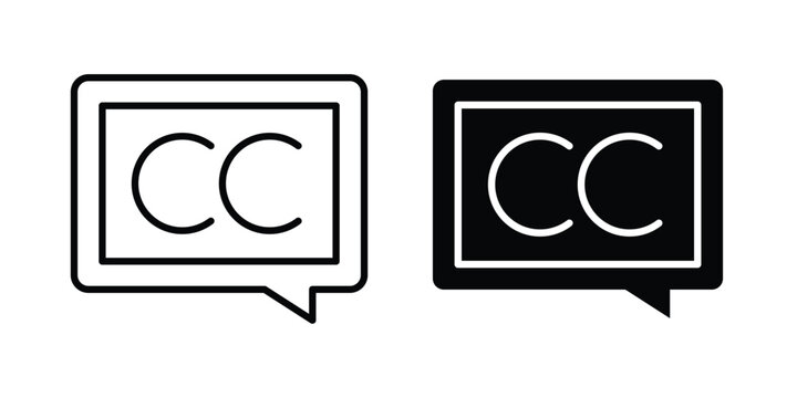 Closed caption icon kit for branding
