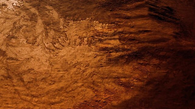 A team studies the surface of Mars, noting the texture and patterns of the ground. The scene shows fine details of the terrain under natural lighting.